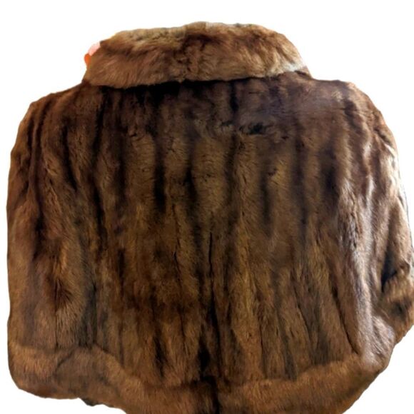 Vintage 50s 60s Hansen & Son Fine Furs Chicago Mink Cape‎ Stole Caplet - Picture 16 of 16